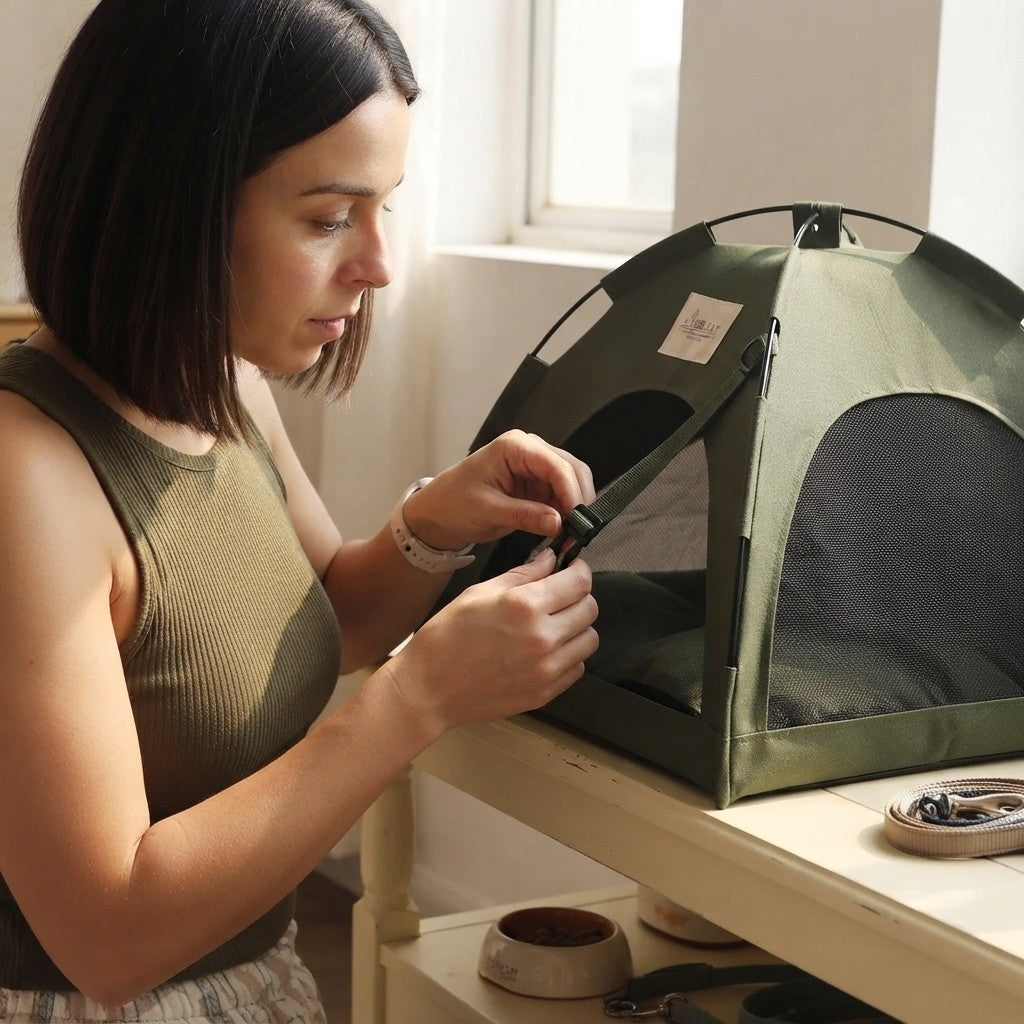 Cozy Pet Tent Camping Bed