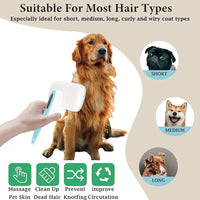 Dog Brush-Self Cleaning Dog and Cat Hair Brush, Deshedding Comb Long and Short