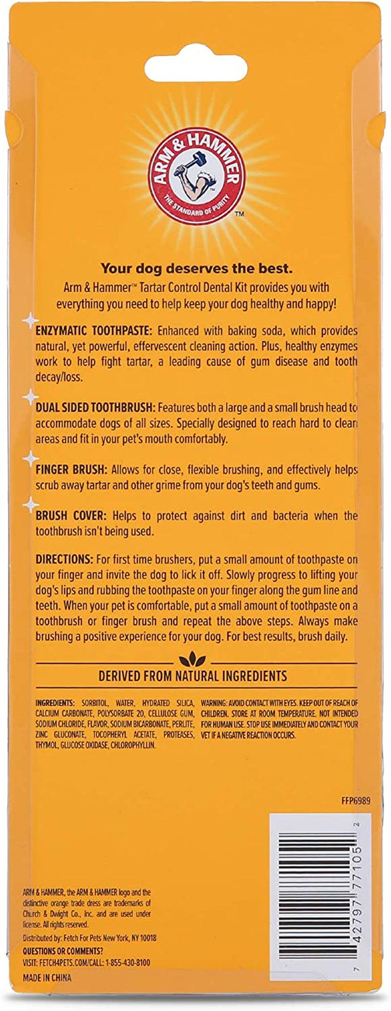 - Dog Toothbrush, Toothpaste Kit, Banana Mint, 2.5 Oz