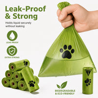 10Rolls Biodegradable Dog Poop Bags Eco‑Friendly Compostable Pet Waste Bags Thick Leak‑Proof Puppy Poop Bags for Dog Walking Outdoor Travel
